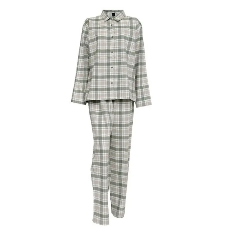 Gabriel flanell pyjamas dame str M dempet grønn