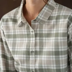 Gabriel flanell pyjamas dame str S dempet grønn