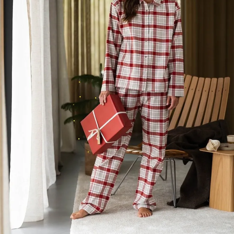 Gabriel flanell pyjamas dame str S rød