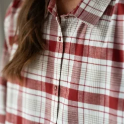 Gabriel flanell pyjamas dame str M rød