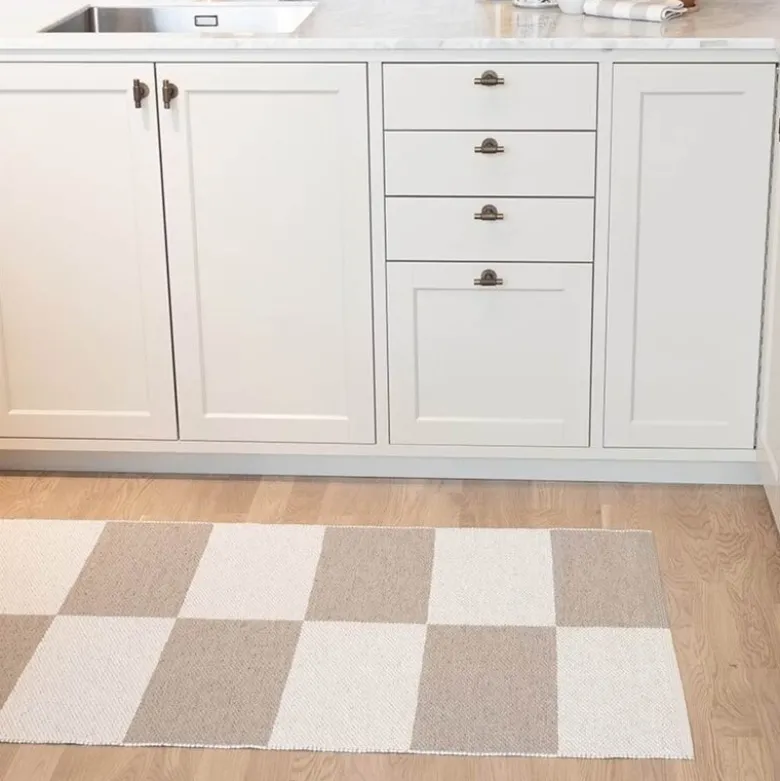 Gangteppe Square 250x70 cm beige/hvit