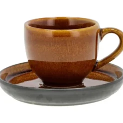 Gastro espressokopp m/skål 7 cl brun/svart