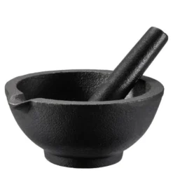 Gilly støpejernsmortel 13 cm svart