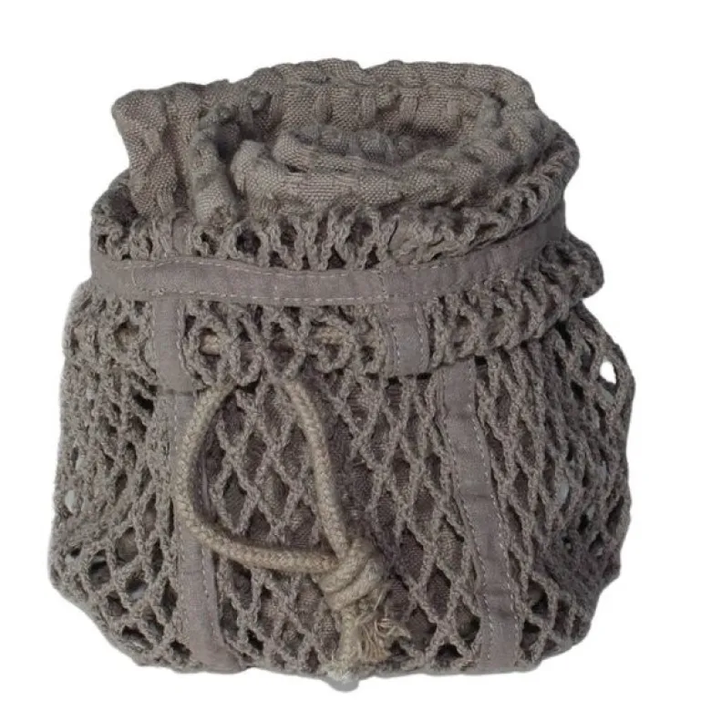 Gjenbrukbar nettpose liten 22x16 cm clay