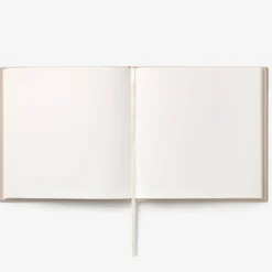 Gjestebok 23x24 cm gul/beige
