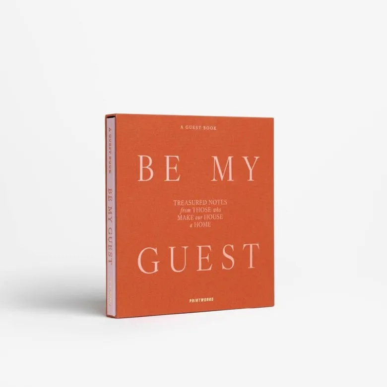 Gjestebok 23x24 cm Rosa/Rust