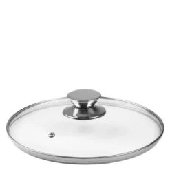 Glasslokk 26 cm med rustfri knott