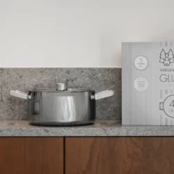 Glima gryte 4L med lokk blankt stål