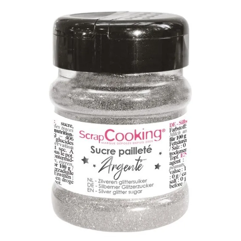 Glittersukker 160 g sølv