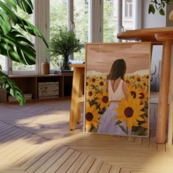 Goed Blauw poster 50x70 cm sunflower evenings
