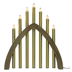 Gotland adventsstake 45 cm gråbeis/matt messing