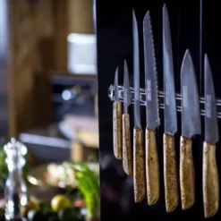 Gourmet gavesett filetekniv 20 cm og brynestål 20 cm masurbjørk/rustfritt stål