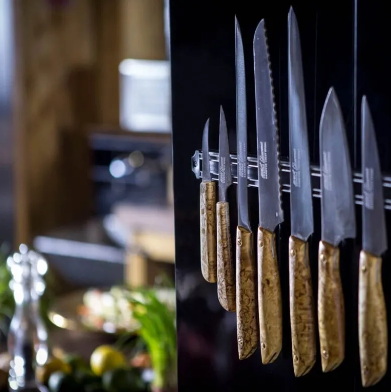 Gourmet gavesett filetekniv 20 cm og brynestål 20 cm masurbjørk/rustfritt stål