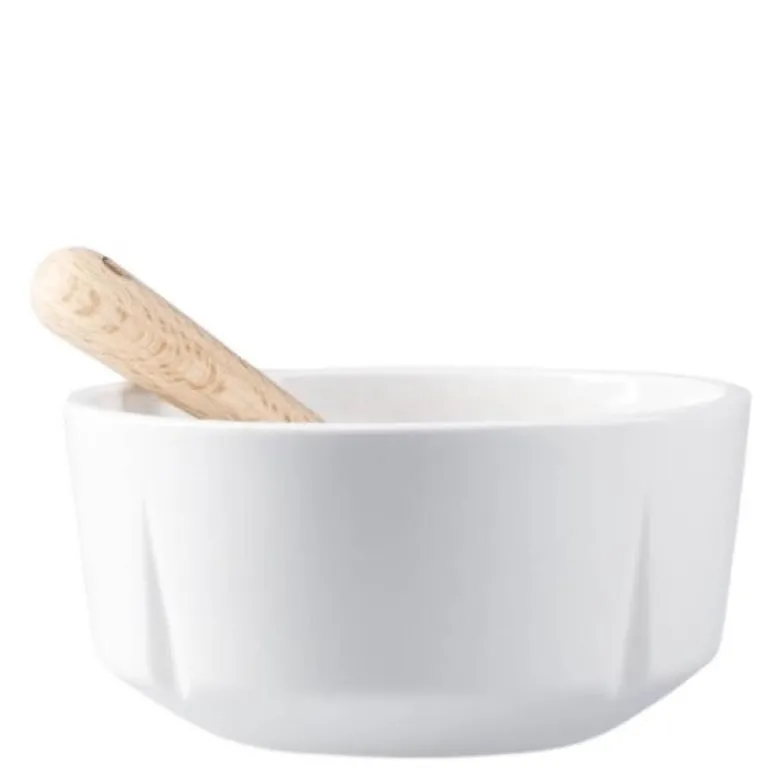 Grand Cru snackskål med skje 10,5 cm hvit