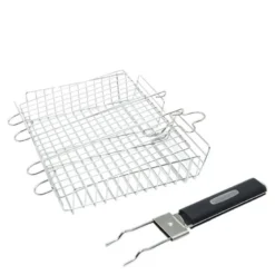 Grillkurv avtakbart håndtak 34x7 cm