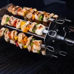 Grillspydholder rotisseri 31x18 cm rustfritt stål