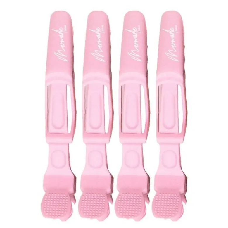 Grip hårklype 4 stk rosa