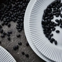 Groovy asjett 19 cm hvitt porselen