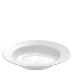 Groovy suppetallerken 22 cm hvitt porselen
