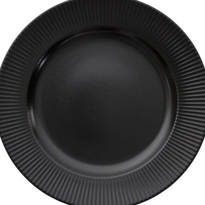 Groovy tallerken 27 cm steintøy svart