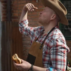 Hamburgerpresse / Smashjern 17 cm støpejern