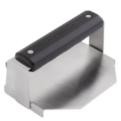 Hamburgerpresse 6x5 cm rustfritt stål