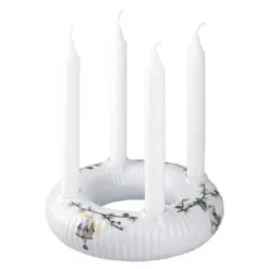 Hammershøi Christmas adventsstake 21,5 cm hvit m/dekor