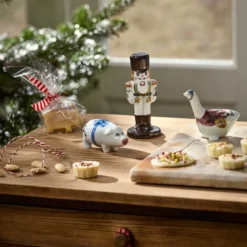 Hammershøi Christmas gris 8 cm hvit m/deko