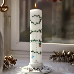 Hammershøi Christmas kalenderlys 2026 25 cm hvit m/dekor