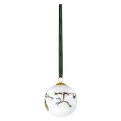 Hammershøi Christmas kule 2026 6 cm hvit m/dekor