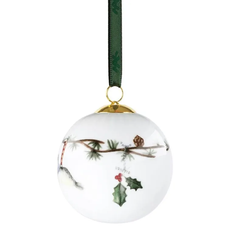Hammershøi Christmas kule 2026 6 cm hvit m/dekor