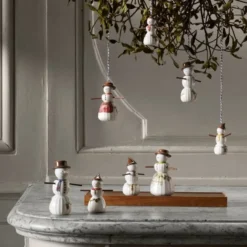 Hammershøi Christmas snøjente 8 cm hvit m/ dekor