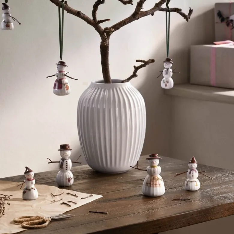 Hammershøi Christmas snømann 11,5 cm hvit m/ dekor