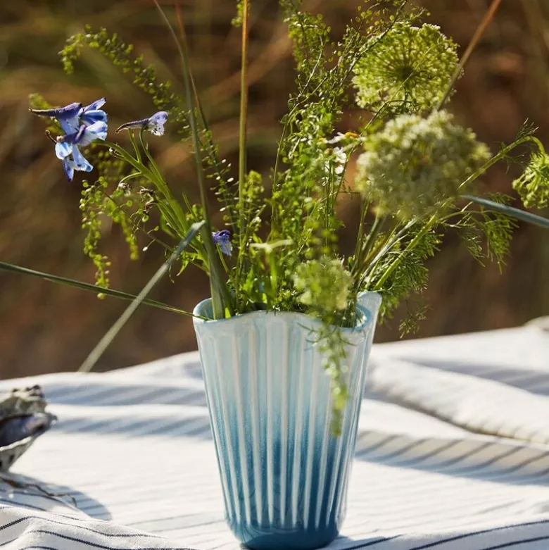 Hammershøi unfold vase 20,5 cm blå