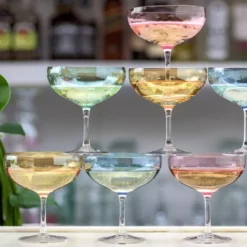 Happy champagneglass 28 cl rosa