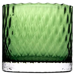 Harlekin lykt/vase 12,5 cm grønn