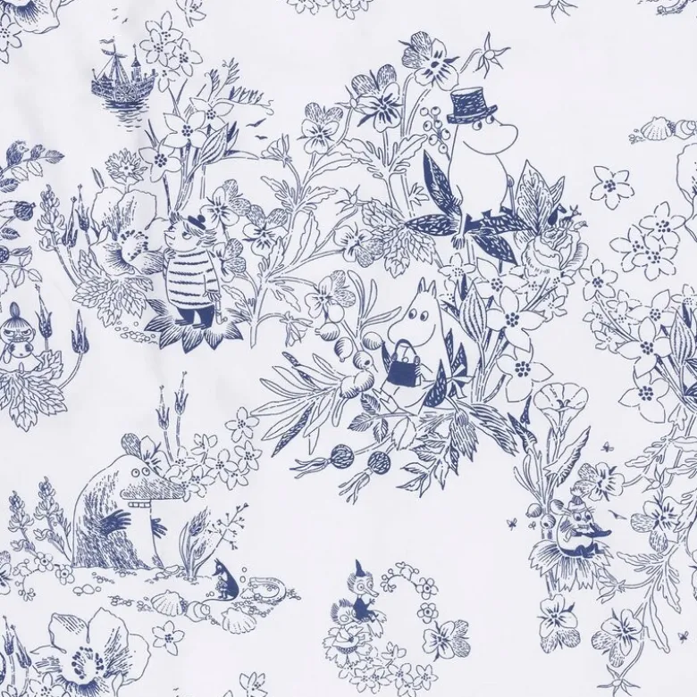 Haru Mummi putevar 50x70 cm hvit/blå