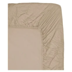 Hassel stretchlaken 90x200 cm beigebrun