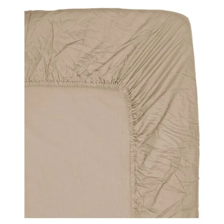 Hassel stretchlaken 90x200 cm beigebrun