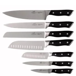 Hercules knivsett 7 deler stål/svart