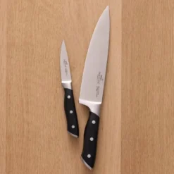 Hercules knivsett 2 deler stål/svart