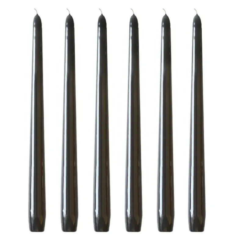 Herregårdslys 30 cm 6 stk svart
