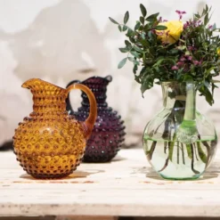 Hobnail karaffel 2L amber