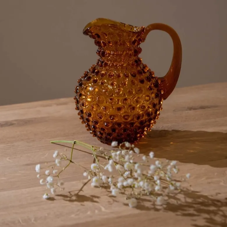 Hobnail karaffel 2L amber