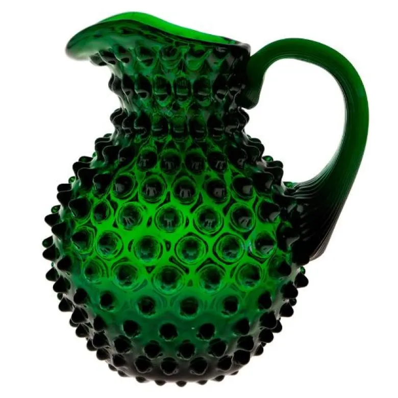 Hobnail karaffel 1L dark green