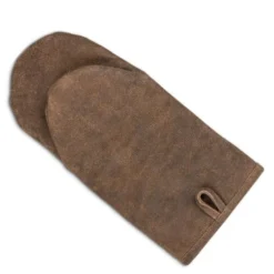 Home grytevott i skinn vintage brun