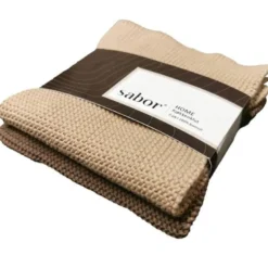 Home kjøkkenkluter 2 stk beige/brun