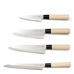 Houcho knivsett 4 kniver balsabox