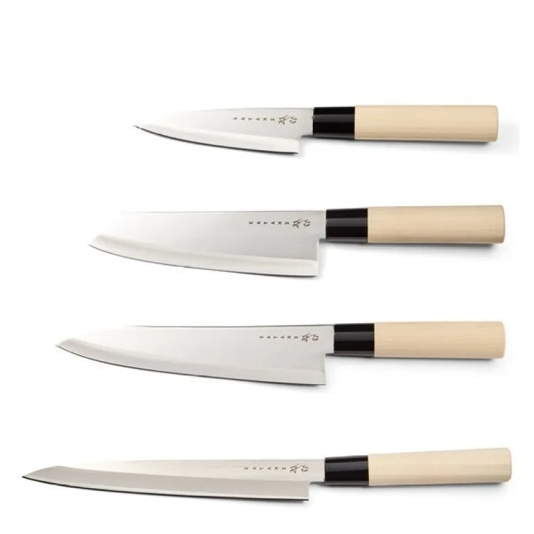 Houcho knivsett 4 kniver balsabox