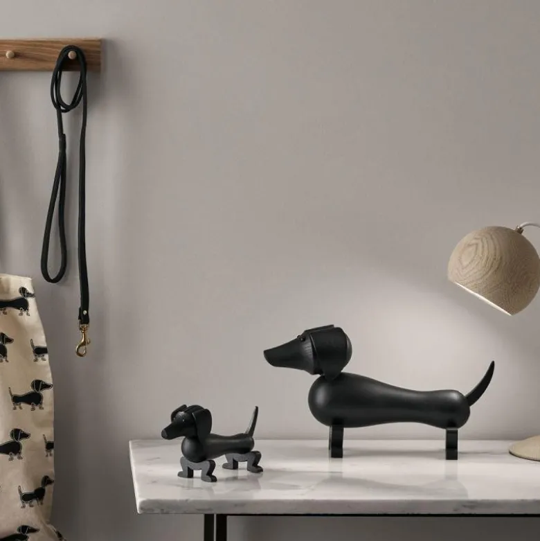 Hund medium mørk beiset